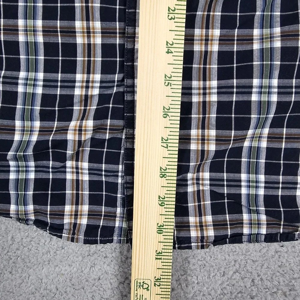 Carhartt Shirt Mens Large Plaid Short Sleeve Cotton Button Up - Picture 11 of 12